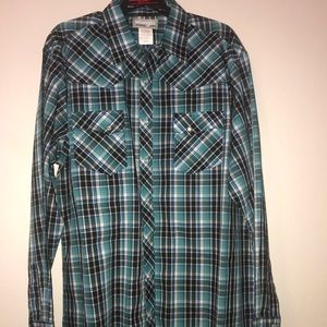 Men’s Wrangler Wrancher Shirt XLT Snap Button